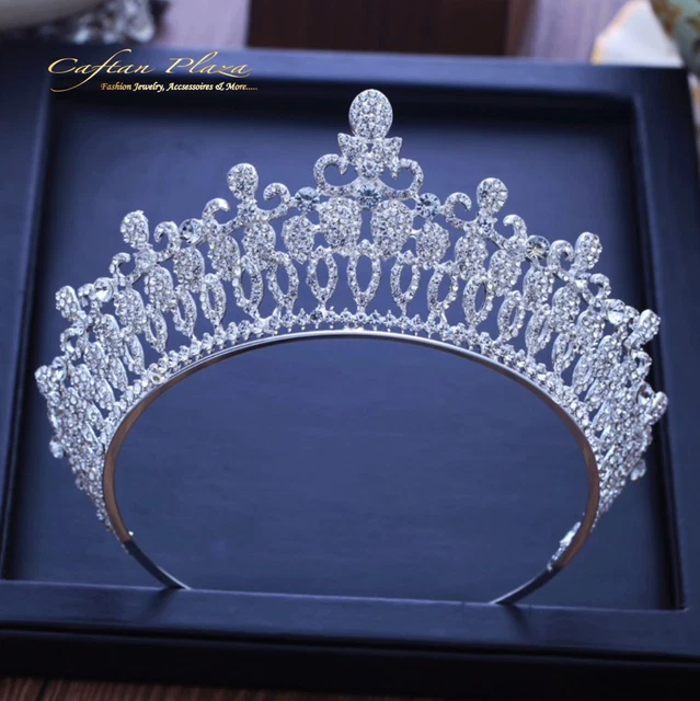Goldfarbene Braut-Tiara Mit österreichischen Strasssteinen – Perfekt Für Hochzeit, Ball & Beauty-Contest