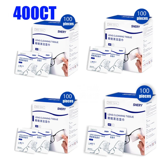 OPTICAL LENS CLEANING Wipes Glasses Phone Screen Camera 100,200,300,400
