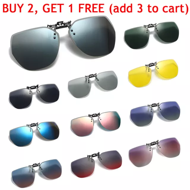 Flip Up Clip on Sunglasses Polarized Glasses Driving Anti Glare Men Women UV400