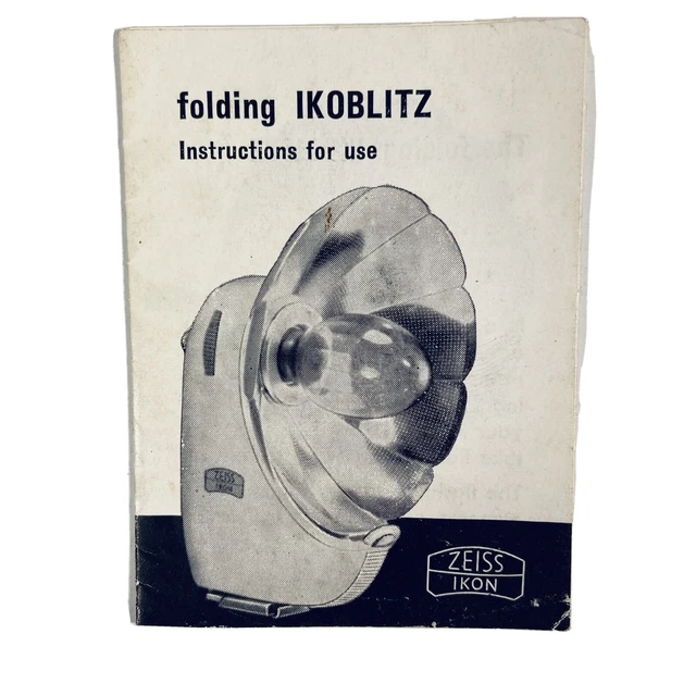 FOLDING IKOBLITZ ZEISS Ikon Flash Camera Owner Manual Instruction