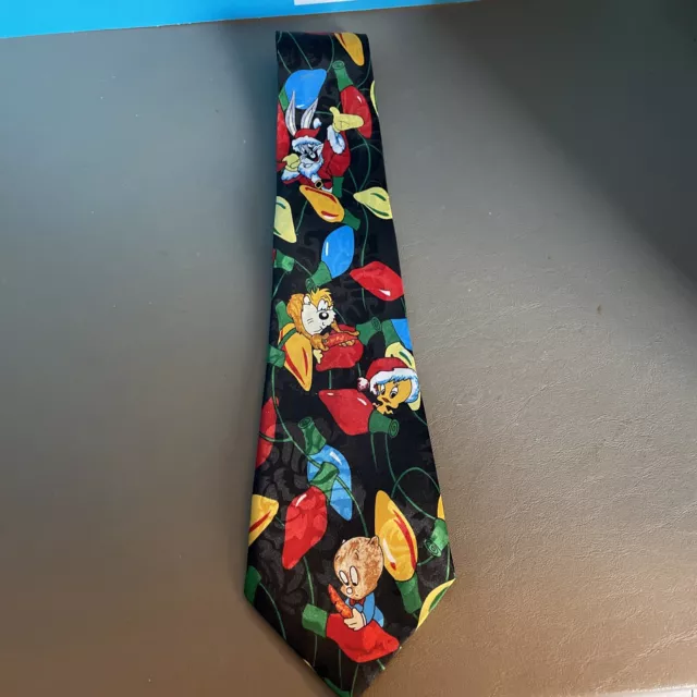 Corbata de colección Looney Tunes Navidad Bugs Taz Elmer cuello tweety Goldman. CS2B