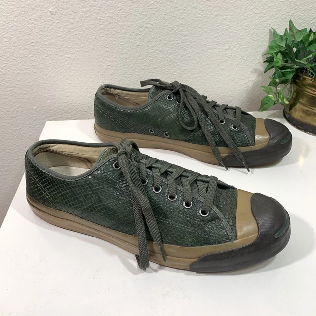CONVERSE JACK PURCELL John Varvatos Green Faux Snake Skin  display picture 1