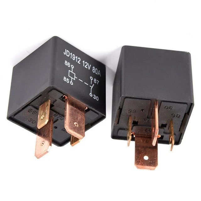 Relais Automobile 12V 30/40A 4 Broches - Transparent - Plug-in Universel Pour Voiture, Moto, Caravane