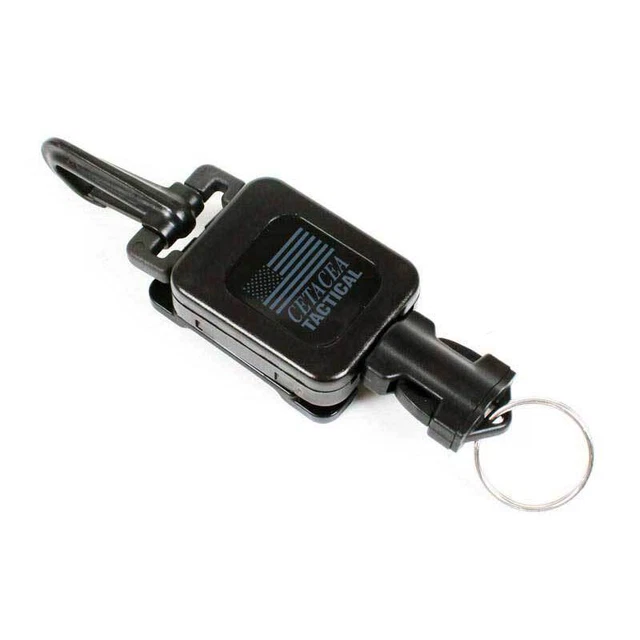 Cetacea Mini Retractor With Quick-Release Key Ring And Swivel