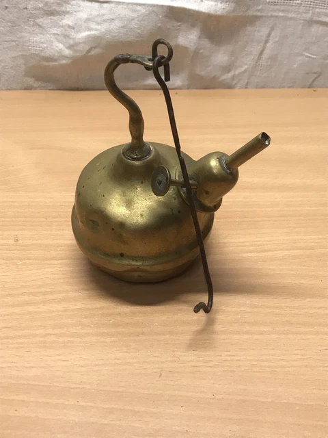 Lampe de mineur ancienne en laiton – lampe de sûreté