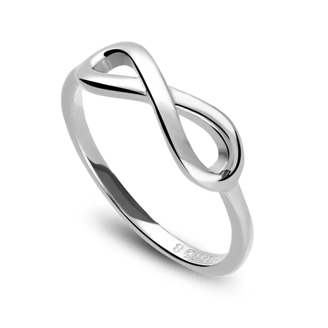 Silber Ring Unendlichkeit Massiv Sterling Silber  925 Liebe Geschenk Schmuck