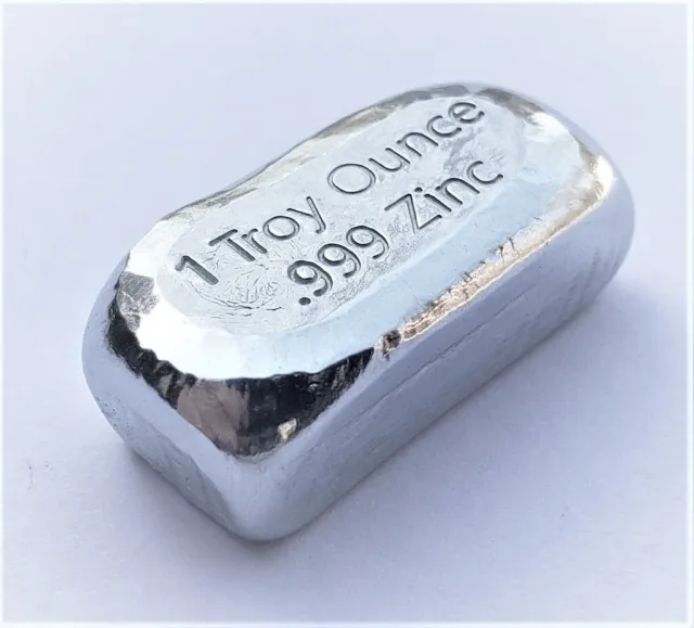 🔥SALE! LOT OF 50x 1 Troy oz Zinc Bars .999 Fine Bullion! Made in USA Investment