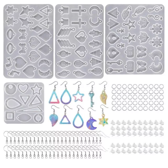 Silicone Resin Casting Molds for Pendant Earrings Jewelry Making Epoxy Mould DIY