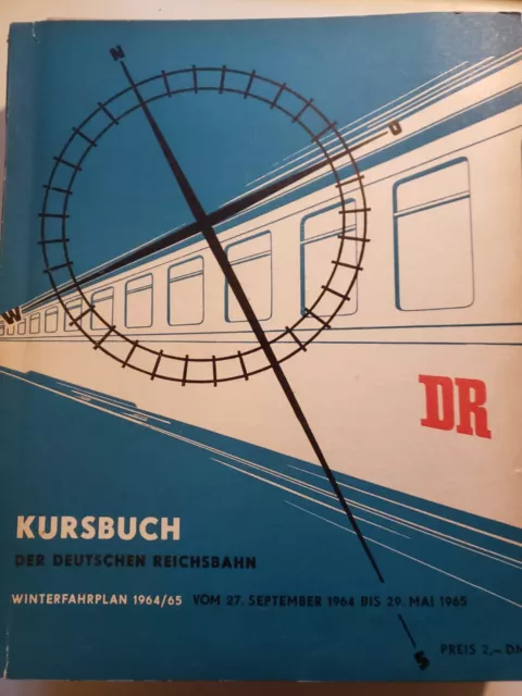 Kursbuch der Deutschen Reichsbahn Winterfahrplan 1964/65 mit Übersichtskarte|B-1