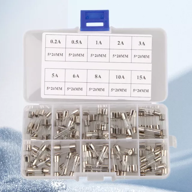 NEW 100pcs Tube Fuse Circuit Electrical Component Fast Quick Blow Glass Tube Fus