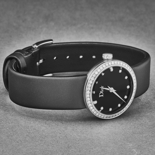 Christian Dior Women's 'La D De Dior' Diamond Bezel Black Dial CD047111A004 2