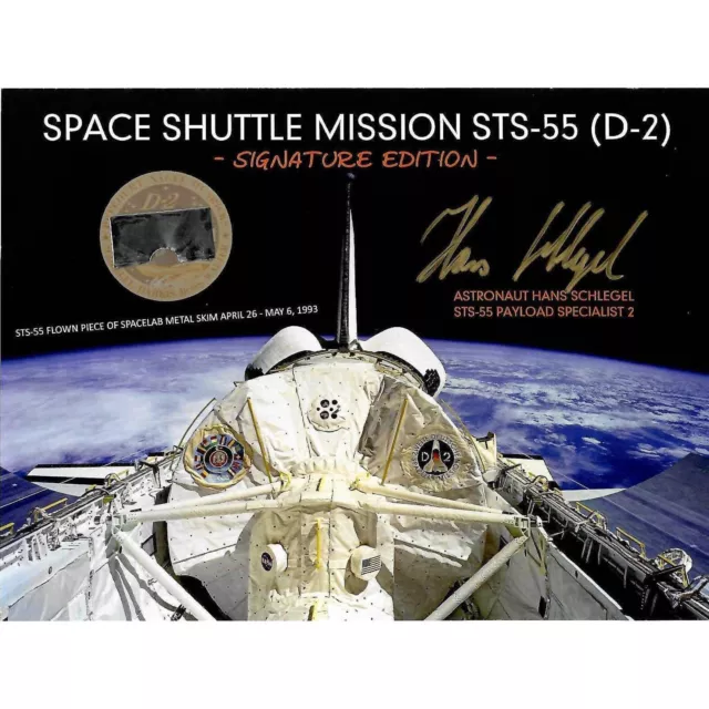 Space Shuttle Mission STS-55 flown artifact presentation #1 - Astronaut signed!