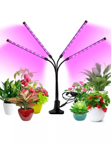 Lampe LED Culture pour Plantes Éclairage Intérieur 4 Bandes LED Alimentation USB 2