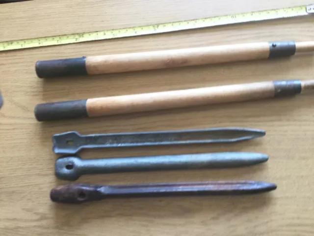 Original WWII Wehrmacht or Luftwaffe tent poles and pegs