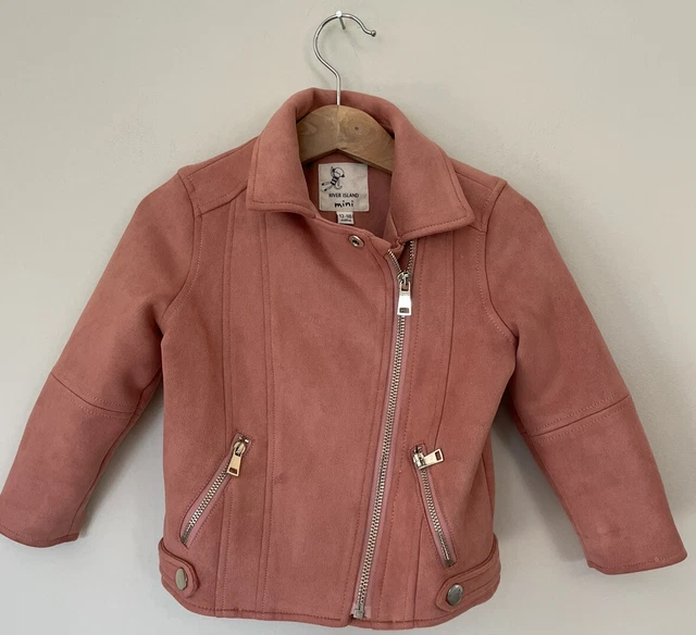 Girls River Island 12-18 months pink biker jacket 1-1.5 years