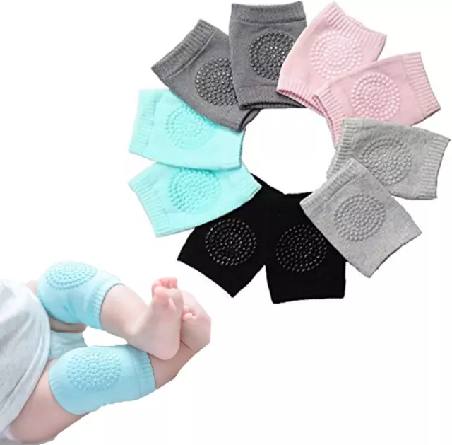 Baby Crawling Anti-Slip Knee Pads,Unisex Baby Toddlers Kneepads 5 Pairs