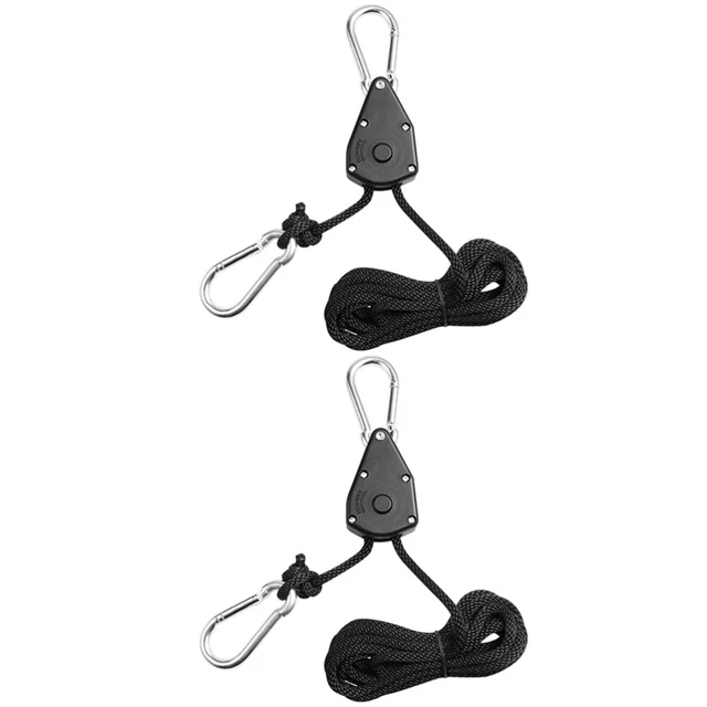 2Pcs Wachsen Licht Kleiderbügel Heavy Duty Seil Aufhänger Ratschen Binden Seil 5
