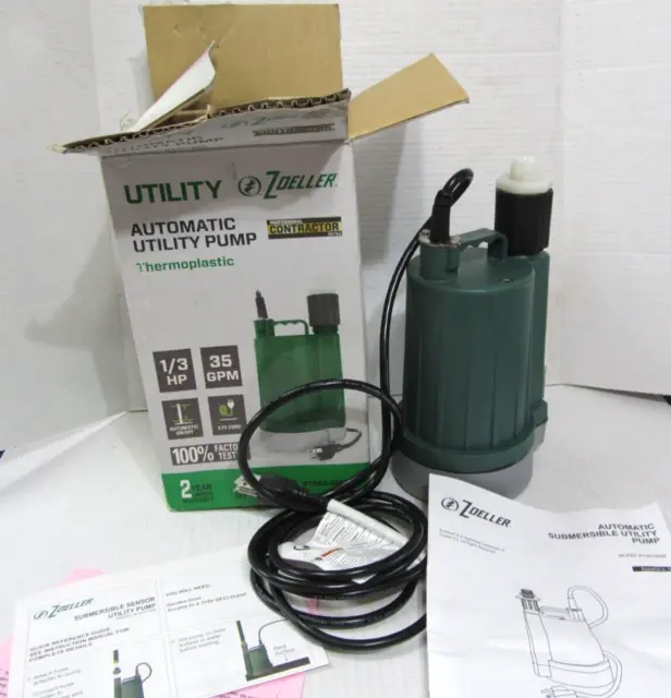 Zoeller  1/3 HP Automatic Thermoplastic Submersible Utility Sump Pump