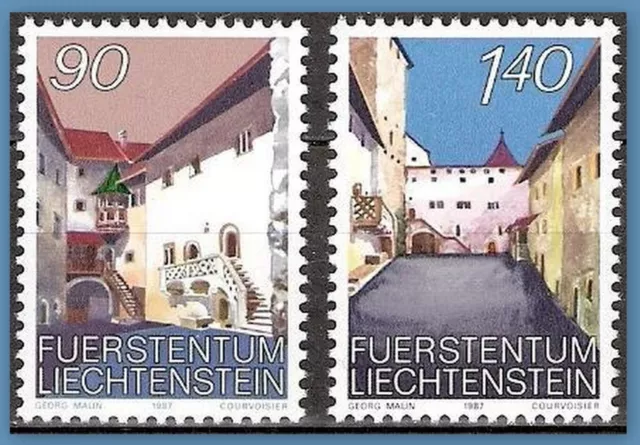 1987 Liechtenstein N°857/858** Chateaux De Vaduz Luxes Neufs Mnh