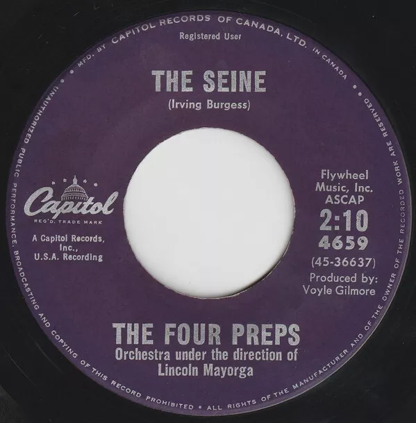The Four Preps - The Seine / Once More Around The Block (7", Single)
