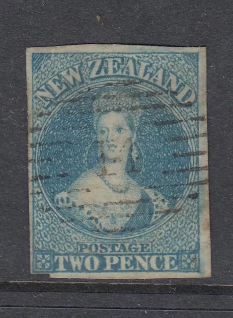 New Zealand 1857 QV 2d pale blue very fine used. SG 9.