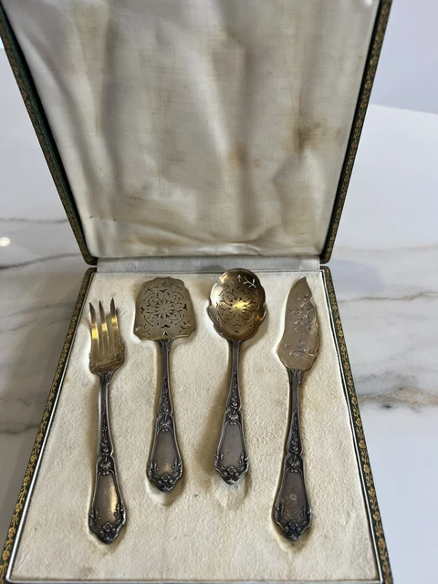 Service Ou Couverts à Mignardises Ou Petits Fours, En Argent, XIXe