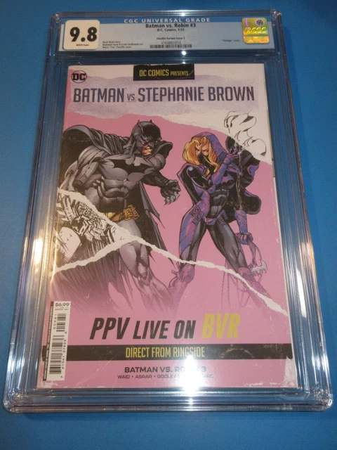 Batman vs Robin #3 Batman vs Stephanie Brown Variant CGC 9.8 NM/M Gorgeous Gem