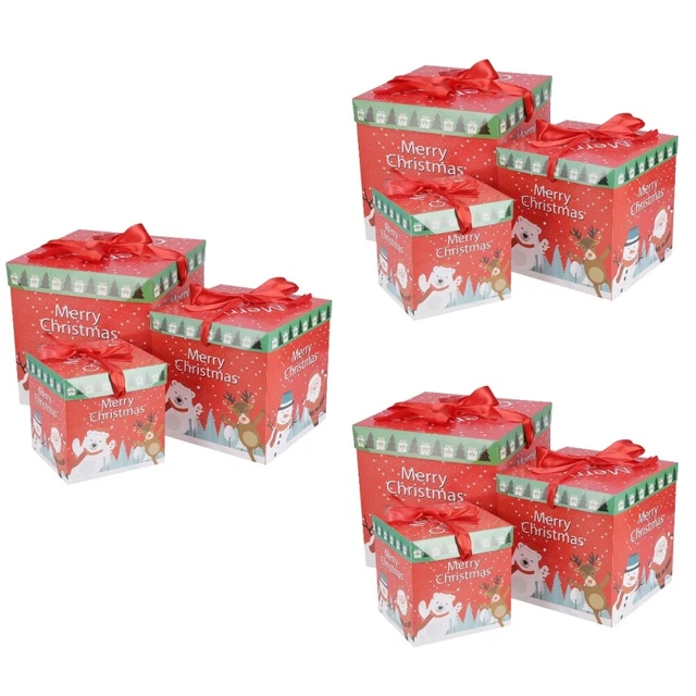 3x Chrismas Schaufenster Weihnachten Geschenk Boxen Weihnachten Candy Boxen