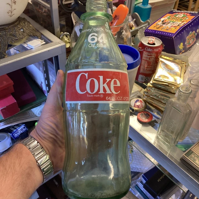 VINTAGE 1970S COCA Cola Coke Large 64 Oz Glass Bottle Return For