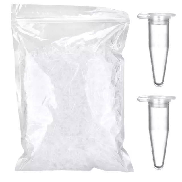 0.2ml Microcentrifuge Tubes 1000 Pieces, EO Sterilized Plastic Small Vials with