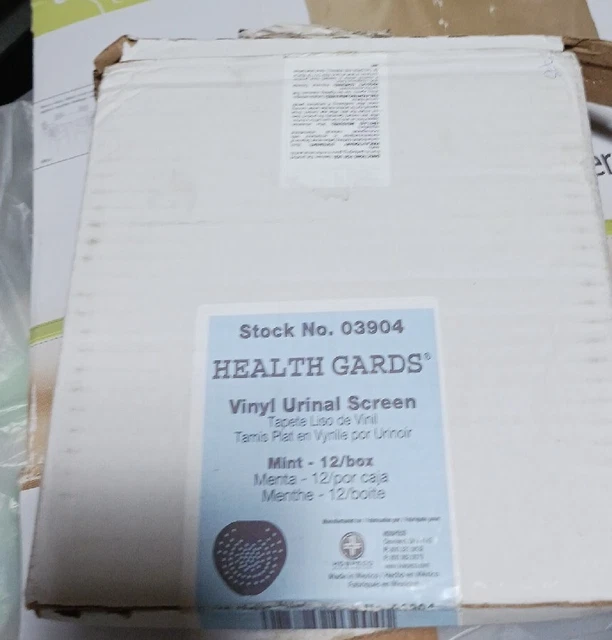 Health Gards Urinal Screen 7 3/4"w x 6 7/8"h Blue Mint Dozen 03904