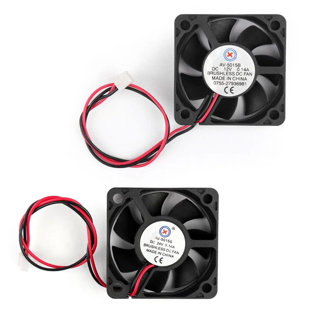 DC Brushless Cooling PC Computer Fan 5V 12V 24V 5015s 5015B 50x50x15mm 2 Pin AUS