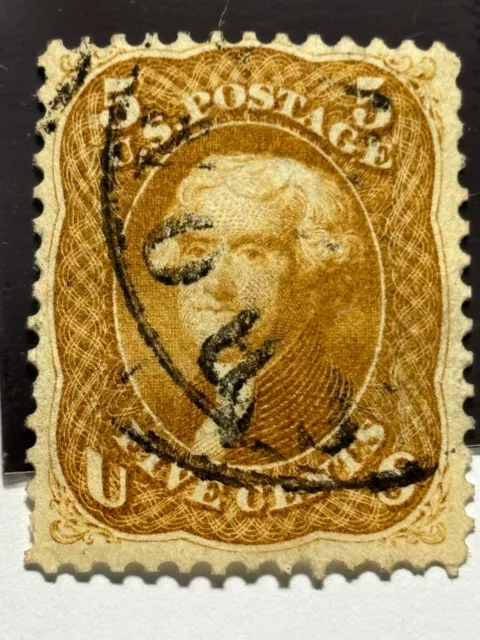 US stamp 1861 Thomas Jefferson 5c / used  / MR970