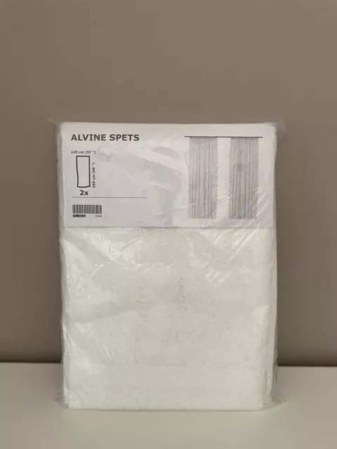 IKEA Net Curtains | ALVINE SPETS Off-White 145x250cm | 1 Pair | 201.120.11