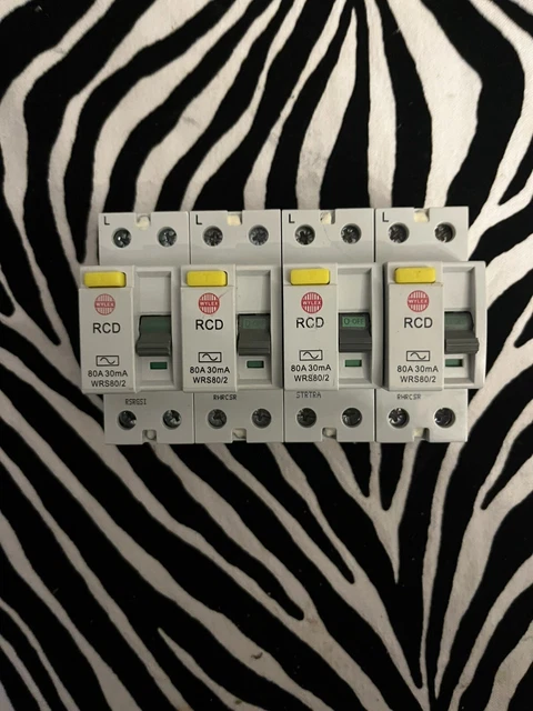 Wylex Display 4 X WYLEX 80amp 30mA Double Pole RCD AC £8.66 - PicClick UK