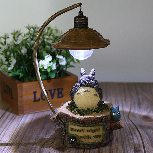 JP Anime Totoro Carino Carino Cartoni Scrivania Lampada Notturna Lanterna Regalo Modellino Giocattolo