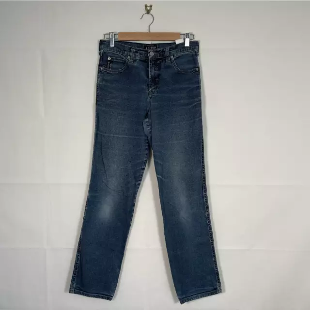 Armani Jeans Mid Blue Womens W28 L30 Straight Leg Indigo 007 Denim