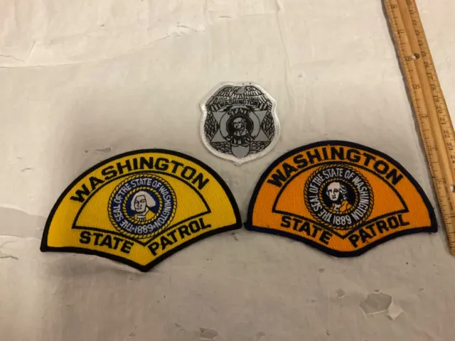 Washington State Patrol collectors patch set two are older style 3 pieces