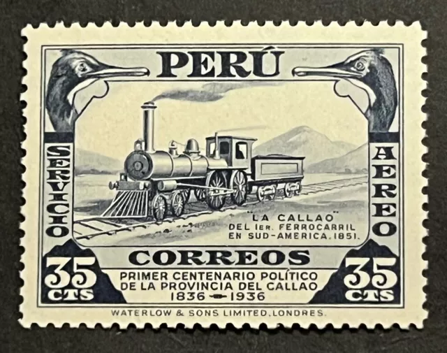 Travelstamps: Peru Air Mail Stamps Scott #C13 - 35c “La Callao” Mint MNH OG