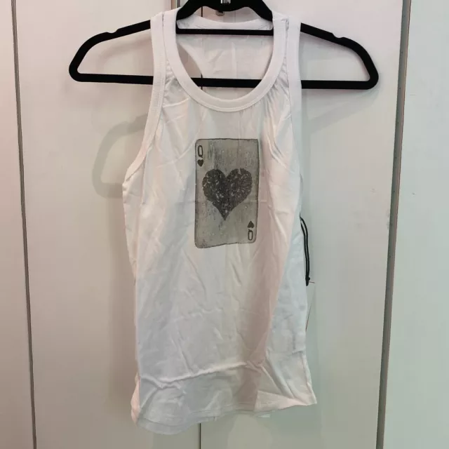 Tyler Jacobs x Feel The Piece White Queen of Hearts Tank (Never worn) Size XS