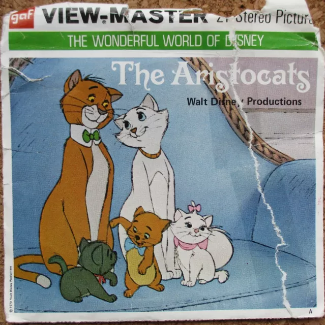 3 View-Master 3D Bildscheiben - The Aristocats + Booklet