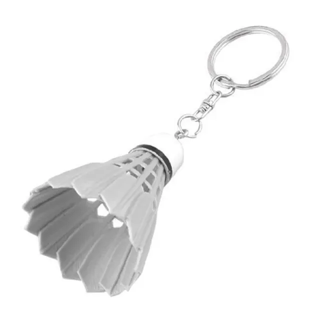 Keychain Handbag Split  Plastic Key  Badminton Decoration White G2P34781