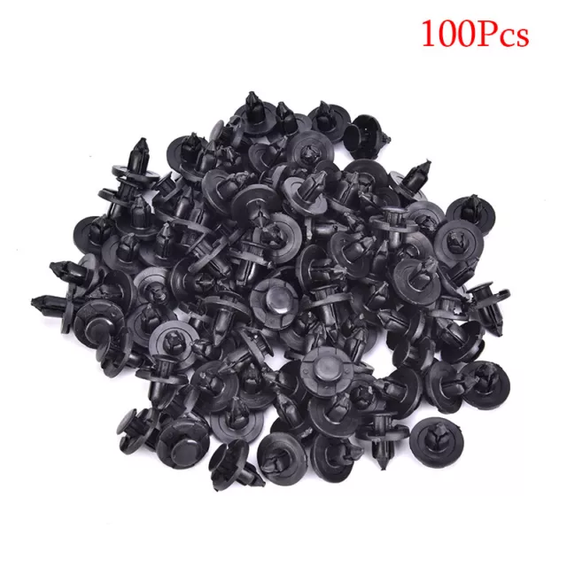 100X8mm Plastic Rivet Fastener Mud Flaps Bumper Fender Push Clips For Nissa.-lm