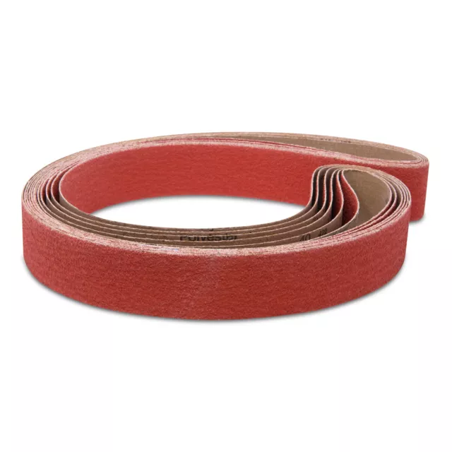 2 X 72 Inch 120 Grit Metal Grinding Ceramic Sanding Belts, Long Life Pack of 6