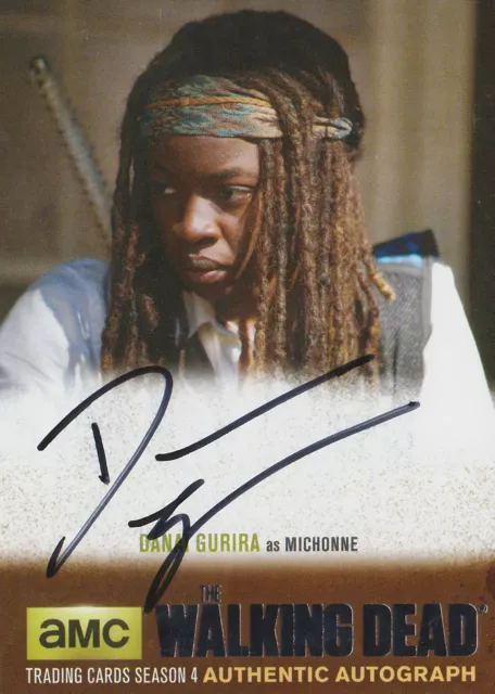 The Walking Dead Season 4/2 Silver Autograph Card DG1 Danai Gurira As Michonne