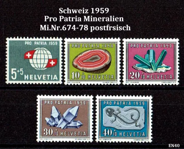 Schweiz 1959 Pro Patria  Mi.Nr.674-78 postfrisch, siehe Bild, (EN40)