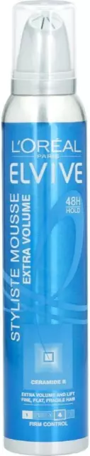 L'Oreal Elvive Stylise Extra Volume Firm Styling Mousse 200ml