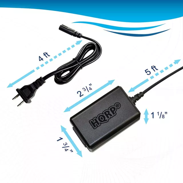 HQRP AC Adapter for Sony Handycam DCR-DVD101 DCR-DVD201 DVD201E DVD101E Charger 5