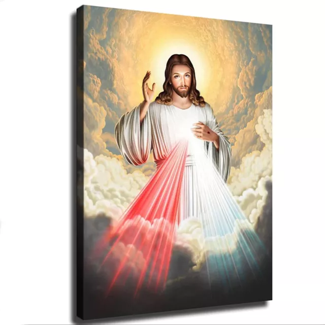 JESUS DIVINE MERCY Poster Religion Art Jesus Christ Canvas Print Wall ...