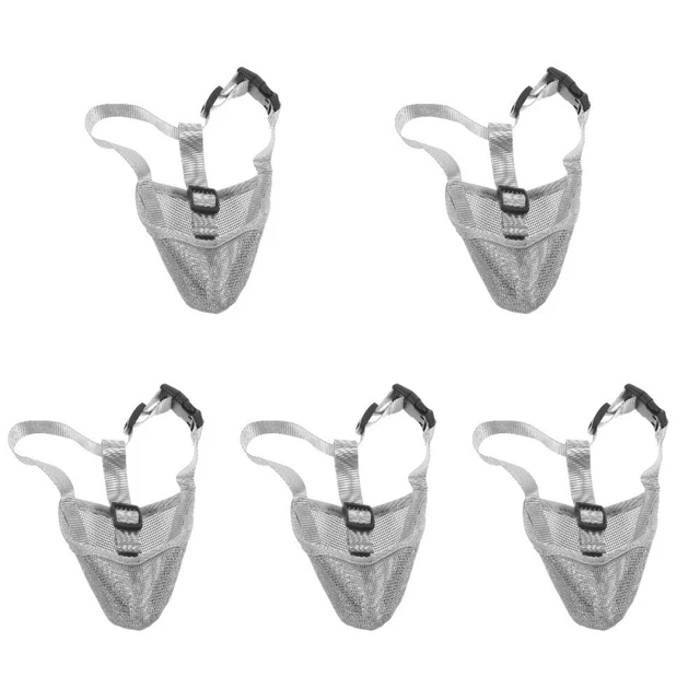 5pcs museau de chien de compagnie de compagnie pratique sans aboiement de chien
